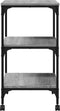 vidaXL - Printerkastje - 3-laags - 50x41x75 - cm - bewerkt - hout - grijs - sonoma