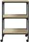 vidaXL - Printerkastje - 3-laags - 50x41x75 - cm - bewerkt - hout - sonoma - eiken