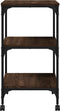 vidaXL - Printerkastje - 3-laags - 50x41x75 - cm - bewerkt - hout - bruin - eiken