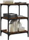 vidaXL - Printerkastje - 3-laags - 50x41x75 - cm - bewerkt - hout - gerookt - eiken