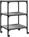 vidaXL - Printerkastje - 3-laags - 50x41x75 - cm - bewerkt - hout - grijs - sonoma