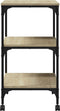 vidaXL - Printerkastje - 3-laags - 50x41x75 - cm - bewerkt - hout - sonoma - eiken