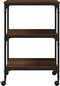 vidaXL - Printerkastje - 3-laags - 50x41x75 - cm - bewerkt - hout - bruin - eiken