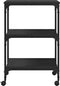 vidaXL - Printerkastje - 3-laags - 50x41x75 - cm - bewerkt - hout - zwart