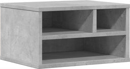 vidaXL - Printerkastje - 40x32x22,5 - cm - bewerkt - hout - betongrijs