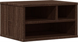 vidaXL - Printerkastje - 40x32x22,5 - cm - bewerkt - hout - bruin - eikenkleurig