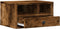 vidaXL - Printerkastje - 40x32x22,5 - cm - bewerkt - hout - gerookt - eikenkleurig