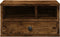 vidaXL - Printerkastje - 40x32x22,5 - cm - bewerkt - hout - gerookt - eikenkleurig