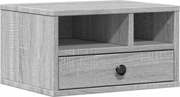 vidaXL - Printerkastje - 40x32x22,5 - cm - bewerkt - hout - grijs - sonoma - eiken