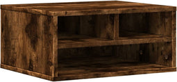 vidaXL - Printerkastje - 49x40x22,5 - cm - bewerkt - hout - gerookt - eikenkleurig