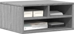 vidaXL - Printerkastje - 49x40x22,5 - cm - bewerkt - hout - grijs - sonoma - eiken