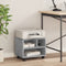 vidaXL - Printerkastje - met - wielen - 41x32x34,5 - cm - betongrijs