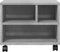 vidaXL - Printerkastje - met - wielen - 41x32x34,5 - cm - betongrijs