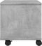 vidaXL - Printerkastje - met - wielen - 41x32x34,5 - cm - betongrijs