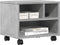 vidaXL - Printerkastje - met - wielen - 41x32x34,5 - cm - betongrijs