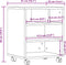 vidaXL - Printerkastje - met - wielen - 41x32x48 - cm - betongrijs
