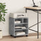 vidaXL - Printerkastje - met - wielen - 41x32x48 - cm - betongrijs