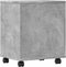 vidaXL - Printerkastje - met - wielen - 41x32x48 - cm - betongrijs