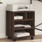 vidaXL - Printerkastje - met - wielen - 41x32x48 - cm - bruin - eikenkleurig