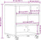 vidaXL - Printerkastje - met - wielen - 41x32x48 - cm - bruin - eikenkleurig