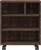 vidaXL - Printerkastje - met - wielen - 41x32x48 - cm - bruin - eikenkleurig