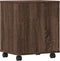 vidaXL - Printerkastje - met - wielen - 41x32x48 - cm - bruin - eikenkleurig