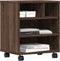 vidaXL - Printerkastje - met - wielen - 41x32x48 - cm - bruin - eikenkleurig