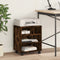 vidaXL - Printerkastje - met - wielen - 41x32x48 - cm - gerookt - eikenkleurig