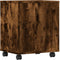 vidaXL - Printerkastje - met - wielen - 41x32x48 - cm - gerookt - eikenkleurig