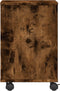 vidaXL - Printerkastje - met - wielen - 41x32x48 - cm - gerookt - eikenkleurig