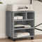 vidaXL - Printerkastje - met - wielen - 41x32x48 - cm - grijs - sonoma - eikenkleur