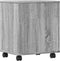 vidaXL - Printerkastje - met - wielen - 41x32x48 - cm - grijs - sonoma - eikenkleur