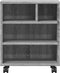 vidaXL - Printerkastje - met - wielen - 41x32x48 - cm - grijs - sonoma - eikenkleur