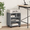 vidaXL - Printerkastje - met - wielen - 41x32x48 - cm - grijs - sonoma - eikenkleur