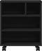 vidaXL - Printerkastje - met - wielen - 41x32x48 - cm - zwart