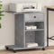 vidaXL - Printerkastje - met - wielen - 60x40x68,5 - cm - betongrijs