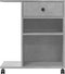 vidaXL - Printerkastje - met - wielen - 60x40x68,5 - cm - betongrijs