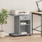 vidaXL - Printerkastje - met - wielen - 60x40x68,5 - cm - betongrijs