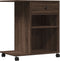 vidaXL - Printerkastje - met - wielen - 60x40x68,5 - cm - bruin - eikenkleurig