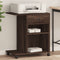 vidaXL - Printerkastje - met - wielen - 60x40x68,5 - cm - bruin - eikenkleurig