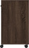 vidaXL - Printerkastje - met - wielen - 60x40x68,5 - cm - bruin - eikenkleurig