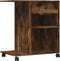 vidaXL - Printerkastje - met - wielen - 60x40x68,5 - cm - gerookt - eikenkleurig