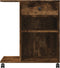 vidaXL - Printerkastje - met - wielen - 60x40x68,5 - cm - gerookt - eikenkleurig