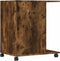 vidaXL - Printerkastje - met - wielen - 60x40x68,5 - cm - gerookt - eikenkleurig