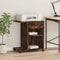 vidaXL - Printerkastje - met - wielen - 60x40x68,5 - cm - gerookt - eikenkleurig