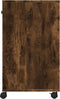 vidaXL - Printerkastje - met - wielen - 60x40x68,5 - cm - gerookt - eikenkleurig
