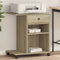 vidaXL - Printerkastje - met - wielen - 60x40x68,5 - cm - sonoma - eikenkleurig
