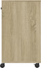 vidaXL - Printerkastje - met - wielen - 60x40x68,5 - cm - sonoma - eikenkleurig