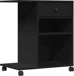 vidaXL - Printerkastje - met - wielen - 60x40x68,5 - cm - zwart