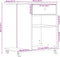 vidaXL - Printerkastje - met - wielen - 60x40x68,5 - cm - zwart